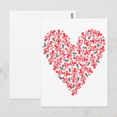 Carte Postale Love Heart Icon 2012 Art (Devant / Derrière)