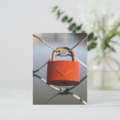 Carte Postale Love Heart Padlock (Debout devant)