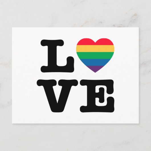 Carte postale Love Heart Pride (Devant)