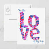 Carte postale LOVE Heart Text (Devant / Derrière)