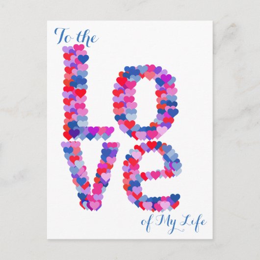 Carte postale LOVE Heart Text (Devant)