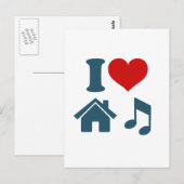 Carte Postale Love House Music (Devant / Derrière)