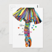 CARTE POSTALE LOVE I À DANSEZ (Devant / Derrière)