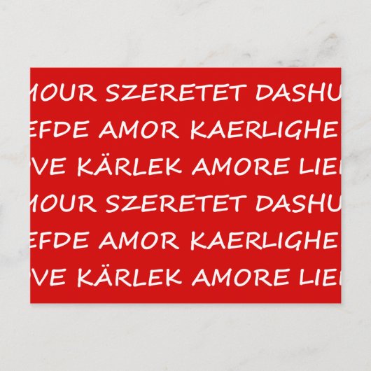 Carte Postale Love International (Devant)