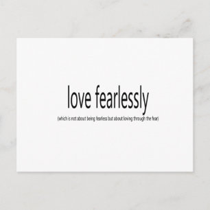 Carte Postale Love Intrépide dire Citation art