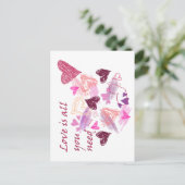 Carte Postale Love is all you need quote (Debout devant)