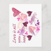 Carte Postale Love is all you need quote (Devant)