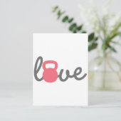 Carte Postale Love Kettlebell Pink (Debout devant)