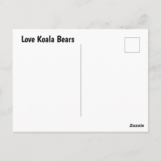 Carte postale Love Koala Bears (Dos)