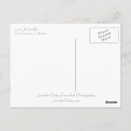 Carte postale Love Life Graffiti (Dos)