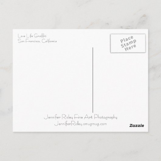 Carte postale Love Life Graffiti (Dos)