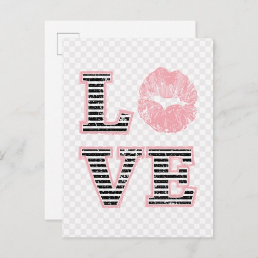 Carte Postale Love Lips (Devant / Derrière)