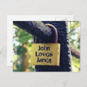 Carte Postale Love Lock (Effet Cross Process) (Devant / Derrière)