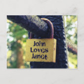 Carte Postale Love Lock (Effet Cross Process) (Devant)