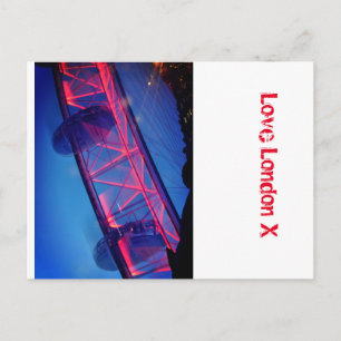 Carte Postale Love London X - The London Eye Ferris Wheel