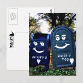 Carte Postale love mailboxes : vous m'avez manqué (Devant / Derrière)