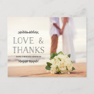 Carte Postale Love & Merci Black Overlay Merci photo