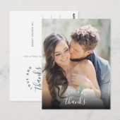 Carte Postale Love Merci Modern Photo Mariage Merci (Devant / Derrière)