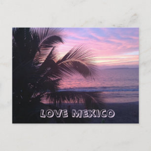 Carte postale Love Mexico Sunset