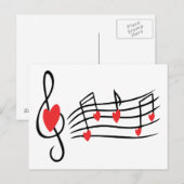 Carte Postale Love Music (Devant / Derrière)