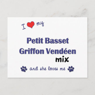 Carte Postale Love My Petit Basset Griffon Vendeen Mix (Femme)