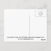 Carte postale Love Never Out of Style (Dos)
