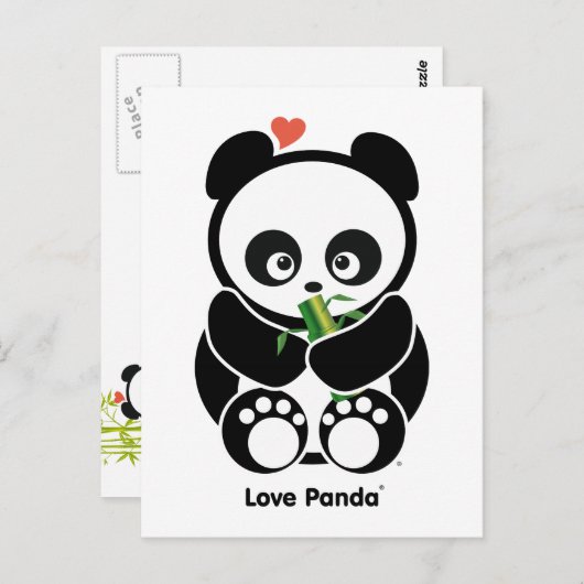 Carte Postale Love Panda® (Devant / Derrière)