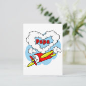 Carte Postale Love Papa Kids Avion (Debout devant)