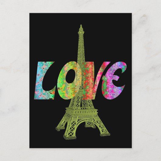 Carte postale Love Paris (Devant)