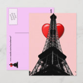 Carte postale Love Paris (Devant / Derrière)