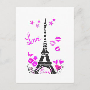 CARTE POSTALE LOVE PARIS EIFFEL TOUR IMPRIMER