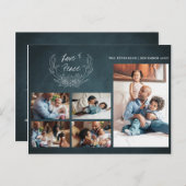 Carte Postale Love & peace 5 photo collage tableau noir vacances (Devant / Derrière)