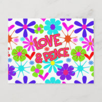Love & Peace Hippie Flower Power