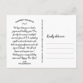 Carte Postale Love Peace Joy Typographie moderne 2 Photo Holiday (Dos)