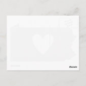 Carte Postale Love Pennsylvania Grey State Map Shape Adore Heart (Dos)