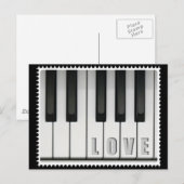 Carte Postale Love Piano (Devant / Derrière)
