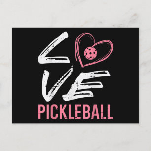 Carte Postale Love Pickleball Coeur Pickle Ball Femmes Filles En