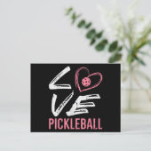 Carte Postale Love Pickleball Coeur Pickle Ball Femmes Filles En (Debout devant)