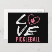 Carte Postale Love Pickleball Coeur Pickle Ball Femmes Filles En (Devant / Derrière)