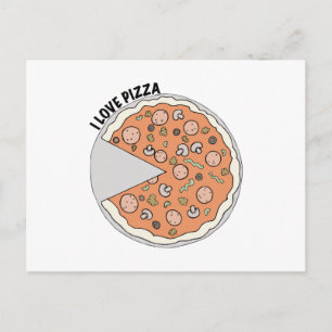 Carte Postale Love Pizza