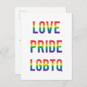Carte Postale Love Pride LGBTQ (Devant / Derrière)