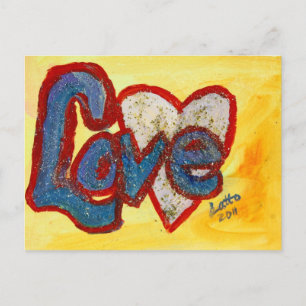 Carte postale Love Red Rimmed Heart