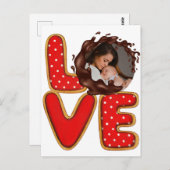 Carte Postale LOVE Retro Baby Photo Faire-part de naissance Keep (Devant / Derrière)