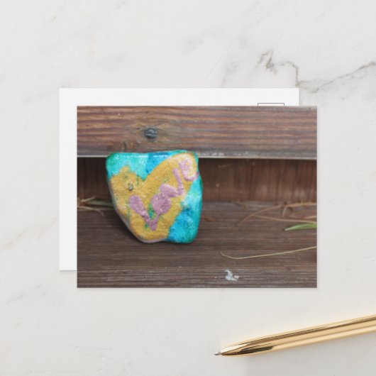 Carte Postale Love Rock (Devant/Arrière en situation)