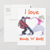 Carte Postale Love Rock and Roll ! (Devant / Derrière)