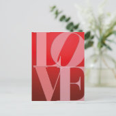 Carte Postale Love Romance Rouge rose (Debout devant)