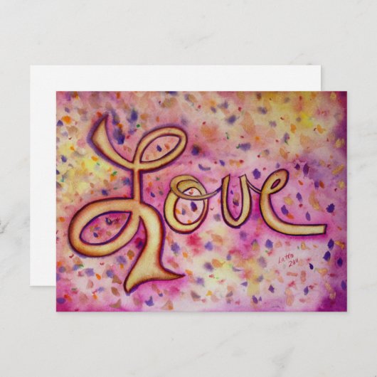 Carte postale Love Rose (Devant / Derrière)