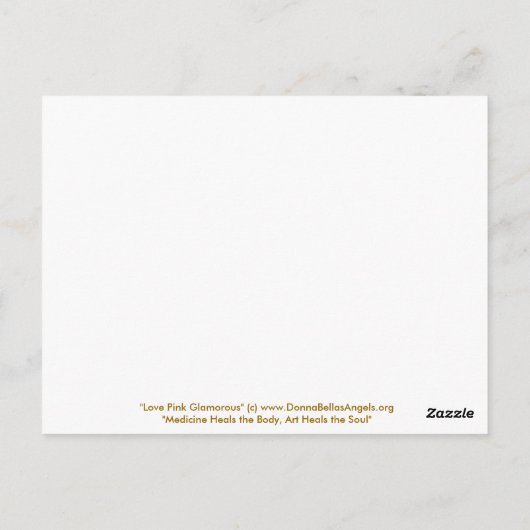 Carte postale Love Rose (Dos)