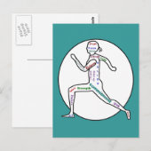 Carte Postale Love Running Motivational Words for Runners (Devant / Derrière)