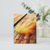 Carte postale Love Script Falling Leave (Debout devant)